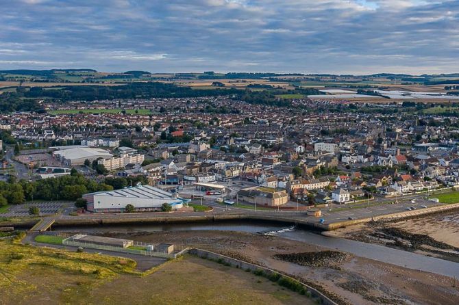 Aerial view of Levenmouth