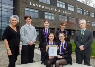 pupils and staff at Levenmouth Academy