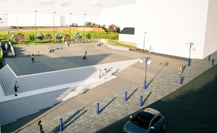 Artist impression on how Bruce Square will look when completed - Green light for Bruce Square 